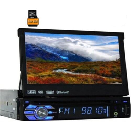 2017 New 1din car dvd player universal 7inch sliding HD digital touch GPS car audio stereo Bluetooth car auto