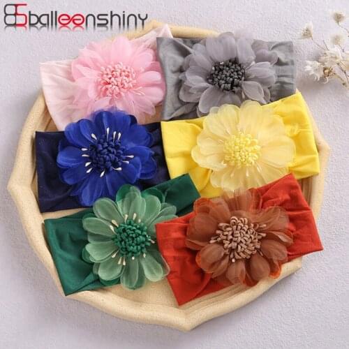 Balleenshiny 10Colors Baby Nylon Bowknot Headband Solid Girls Kids Twist Knot HairBand Baby Girl Headbands Hair Accessories Gift