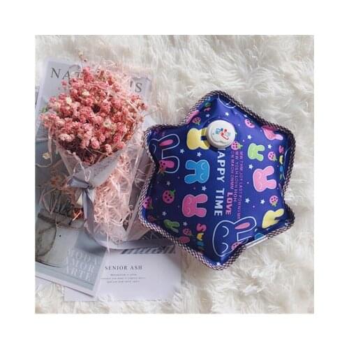 Free shipping Smooth hexagonal Cartoon pattern explosion proof charging electric hot water bag without water filling