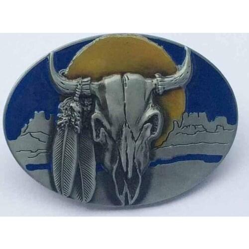 Bull Indian Western Belt Buckle suitable for 4cm wideth belt with continous stock
