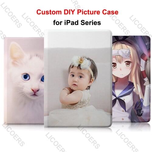 Custom DIY Photo Case for iPad Pro 2020 10.2 inch Air 12.9 11 10.5 Mini 2 3 4 5 Personalized Picture Tablet PU Cover Pen Slot