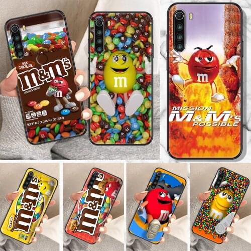 M&Ms Chocolate Box Phone Case For Xiaomi Redmi Note 7 8 9 10 7A 8T 9A 9T 9S 10S Pro black 3D shell tpu funda trend prime luxury