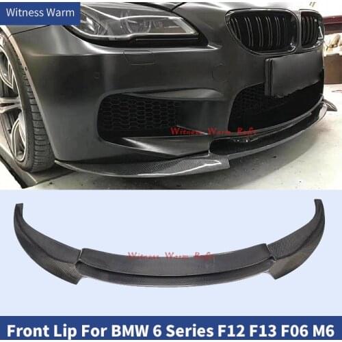 Carbon Fiber FRP Front Shovel Bumper Chin Lip For BMW 6 Series F06 F12 F13 M6 Car Body Kit 2014-UP