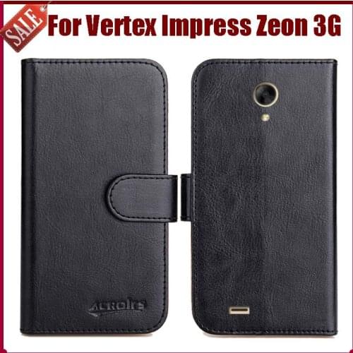 Hot Sale! Vertex Impress Zeon 3G Case New Arrival 6 Colors High Quality Flip Leather Protective Cover Case Phone Bag