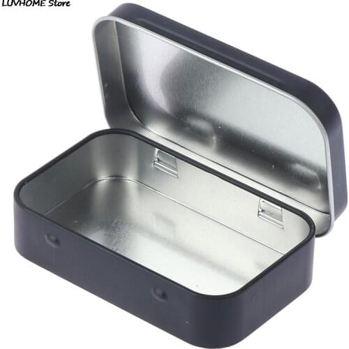 Black Tobacco Storage Box humidor rolling paper box Cigarette Case Box Jewelry Candy Coin Key Organizer Tin Flip Gifts Sealed