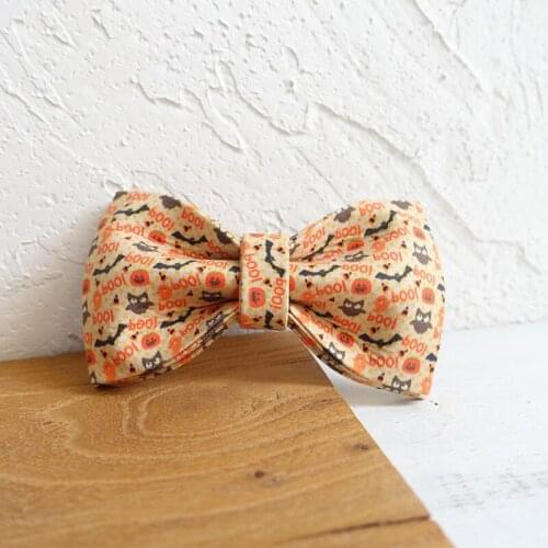 Halloween Bat Cartoon Dog Bowtie Pet Collar Accessory Puppy Cat Pet Supplies Grooming Tools Dogs Dismountable Ornamental Bow Tie