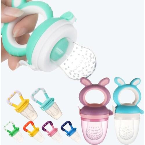 Baby nipple Fresh Food Nibbler Baby Pacifiers Feeder Kids Fruit feeding nipple Safe Supplies Nipple Teat Pacifier Bottles