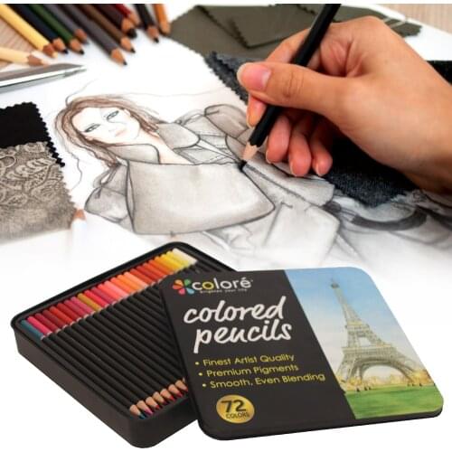 New 72Colors Colored Pencil Painting Color Lead Set Art Iron Boxed Set Writing Drawing Art Supplies