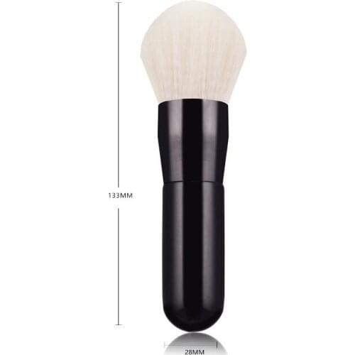 Single makeup brush with white hair and black handle Makeup Tools