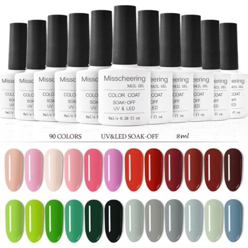 8 Ml UV Gel Nail Polish Soak Off Pure Color Gel Polish Varnish Lacquer Semi Permanent Nail Polish UV Gorgeous Colors Nail Gel