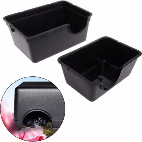 Plastic Reptile Feeding Box Hiding Case Hole Water Feeder Spider Turtle Snake Supplies Centipede Reptiles Feeding Supplies C42