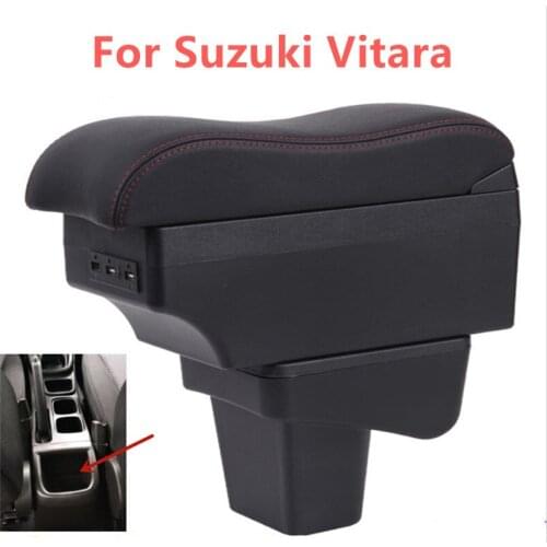 Car Armrest Box for Suzuki Vitara Central Storage Modification USB LED Arm Rest Accessories