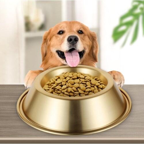 Durable Thickened Stainless Steel Dog Bowl Eco-friendly Antislip Stable Water Food Feeding Puppy Cat Large Pet Bowl