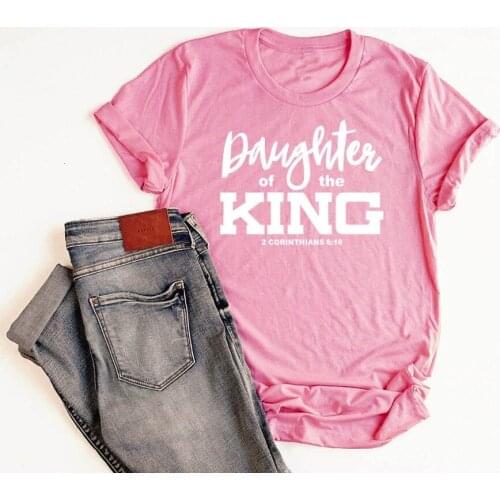 Daughter of the King Shirt Christian T Shirts for Women Triblend shirt Jesus slogan grunge tumblr cotton casual tee top- K754