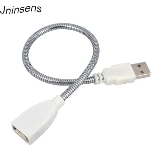 USB Male To Female Extension Cable LED Light Fan Adapter Cable Flexible Metal Hose Power Supply Cord