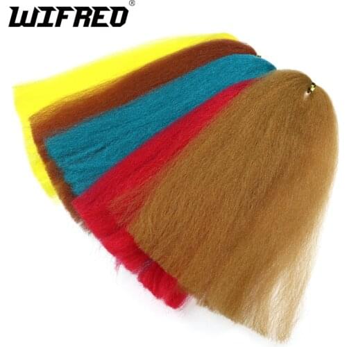 Wifreo Soft and Pluff EP Streamer Fiber Minnow Fly Tying Material Olive White Red Yellow Color
