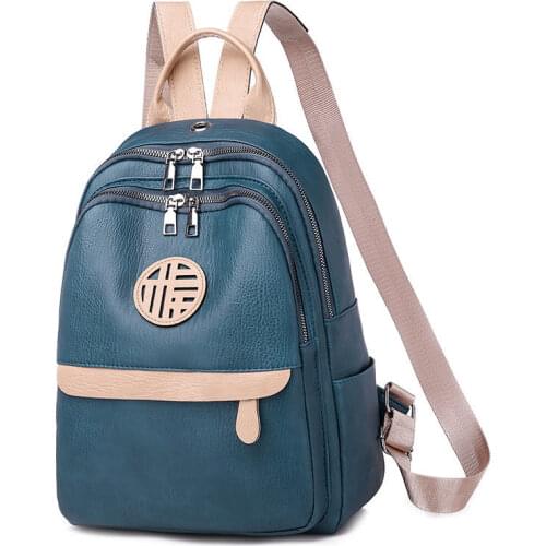 PU Ladies Leather Backpacks Women Business Bags Fashion Girls Shoulder Backpack Teenage School Bag Retro Laptop Bags Girls Bags