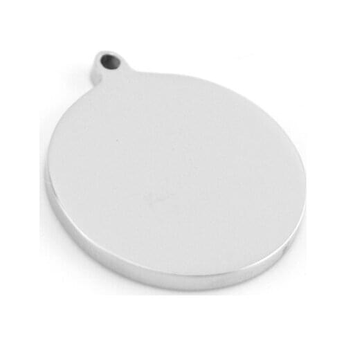 100pcs Simsimi stainless steel DIY small mini 15mm tags both sides mirror polished round Pendant charms high quality wholesale