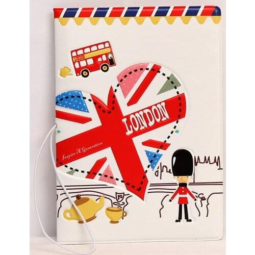 2020 New Fashion London Passport Cover ID Credit Card Bag 3D Design PVC Leather Passport Holder 14*10CM