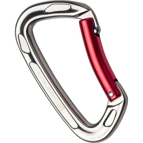 24KN Rock Climbing Carabiner D Type Metal Snap Hook Locking Open Gate Buckle