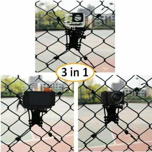 3 in 1 Chain Link Fence Mount for Gopro Action Cameras/Digital Camera/Smartphone