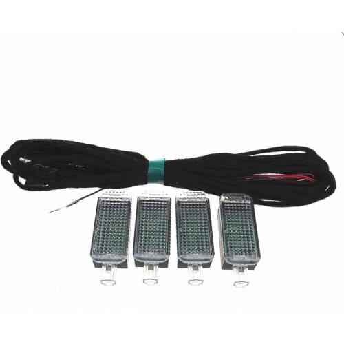 3AD947409 3AD 947 409 1 Set Of 4 LED Interior Foot Lights + Wiring Harness For Tiguan Passat B6 B7 Golf MK5 MK6 Leon