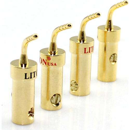 Free Shipping YYAUDIO Hi-End Liton Speaker Cable Pin Connectors Banana Plugs 8pcs