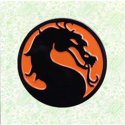 Mortal Kombat Dragon Collar Emblem Enamel Pin Flawless Victory Fighting Action-adventure video game retro 90s arcade brooch