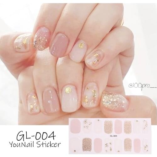 1 Sheet Glitter Series Powder Sequins Fashion Nail Art Stickers Collection Manicure DIY Nail Polish Strips Wraps for Party Decor