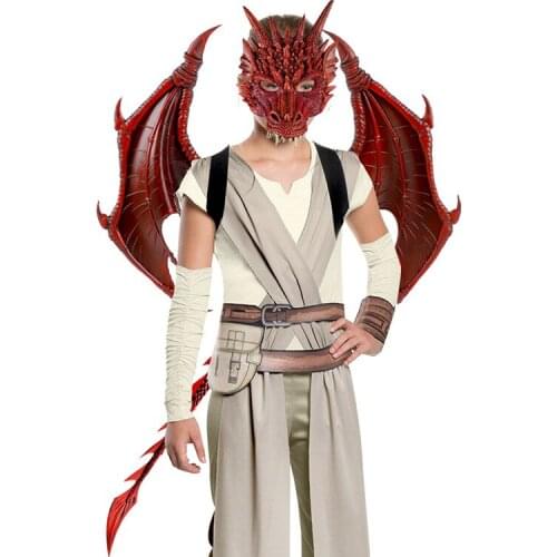 Carnival Dragon Cosplay Masks Halloween Wing Tail Christmas Scary Gift Kids Party Animal Demon Childrens Day Faucet Toys Sets