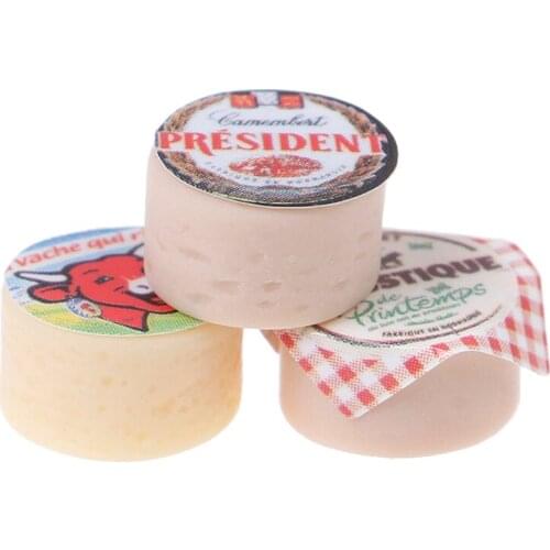 3Pcs Kids Gift Mini Cheeses for 1/12 Scale doll Simulation Miniature Kitchen Food Living Room Decoration Children Kids Toys