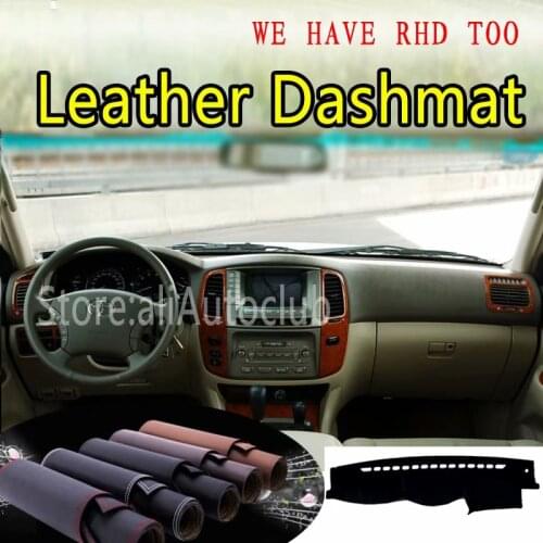 For Toyota Land Cruiser Lc100 Lexus Lx470 Leather Dashmat Dashboard Cover Dash Mat SunShade Carpet Custom Car Styling LHD+RHD