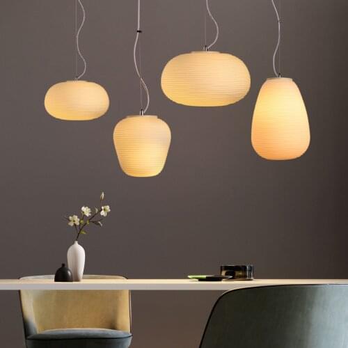 Southeast Asian Japanese style creative tatami glass pendant light restaurant bar dining room hanging lamp