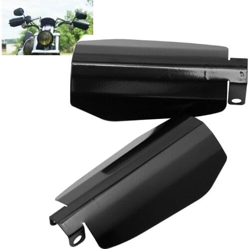 Motorcycle Stainless Steel Glossy Black Shade Hand Guard 2PCS Handguards For Harley Sportster XL Dyna Baggers Falling Protection