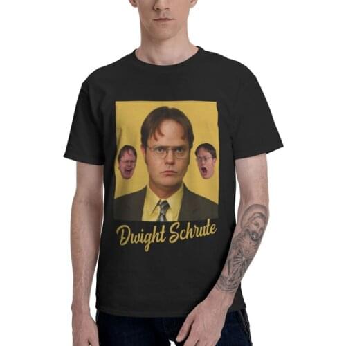 Dwight Schrute T Shirt Mens 100% Cotton T-shirt Novelty Tshirt Short Sleeve The Office Homage Michael Scott TV Show Tee Tops