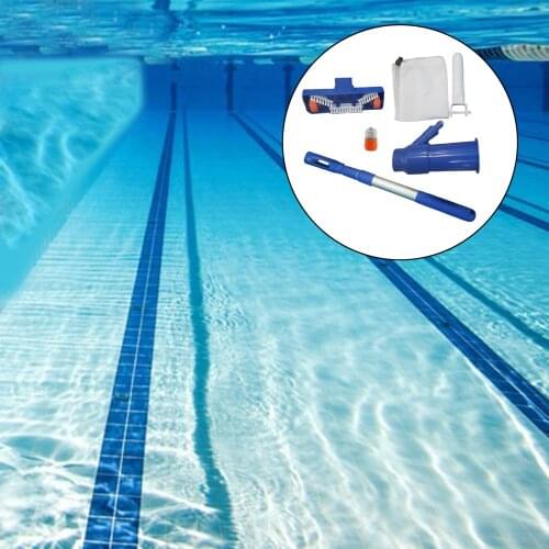 Portable Swimming Pool Cleaning Maintenance Set Fine Mesh Net Water Vacuum Spray Hot Tub Underwater Fountain Cleaning Kit Tools