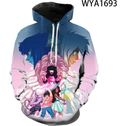 2020 New Hoodies Men Women Children 3D Print Cartoon Anime Steven Universe Hooded Sweatshirts Kids Boy Girl Cool Pullover