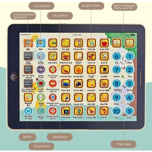 Smart Fun Lessons Educational Tablet Toy to Learn Alphabet Numbers Colors Shape Animals Time for Toddlers