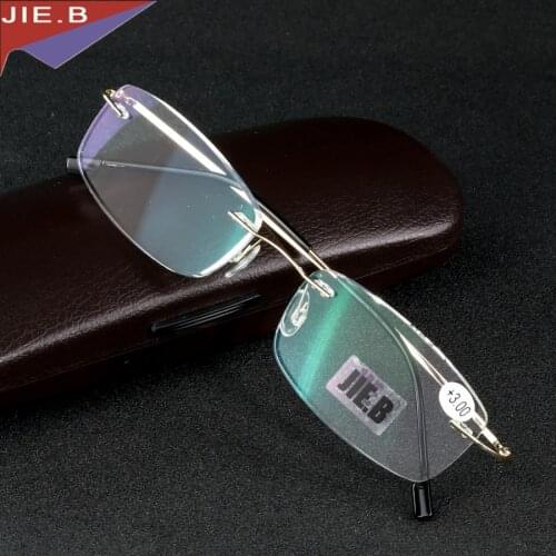 Rimless Titanium Alloy Ultra light reading glasses +1 +1.5 +2 +2.5 +3 +3.5 +4 ochki dlya chteniya sin montura gafas de lectura