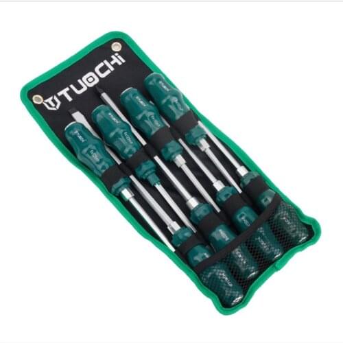 6Pc/8Pc Screwdriver Set Magnetic Bit Slotted And Phillips Torx Screwdriver Insulated Handle CR-V Multi-Function Home Hand Tools