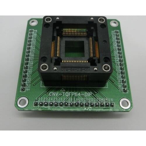 OTQ-64-0.8-01 QFP64 TO TQFP64 DIP32 HC05 HC08 QFP64 programming adapter made in japan