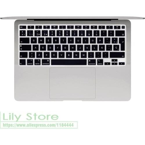 Silicone Spanish For MacBook Newest Air 13 touch bar ID A2179 ( 2020 Release) 2179 Keyboard Skin Cover EU Version Protector