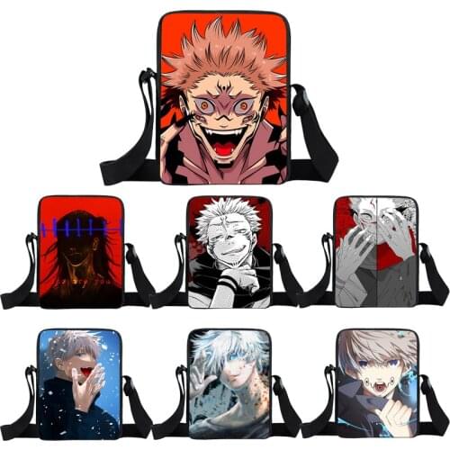 Japanese Anime Jujutsu Kaisen Yuji Itadori Girls Messenger Bag 5t5 Small Shoulder Bag Women Handbag Teenager Mini Crossbody Bags