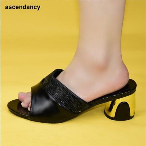 Italian High Heels Autumn Slipper for Wedding New Style Women Pumps Italy High Heels Women Wedding Shoes Nigerian Party Pumps