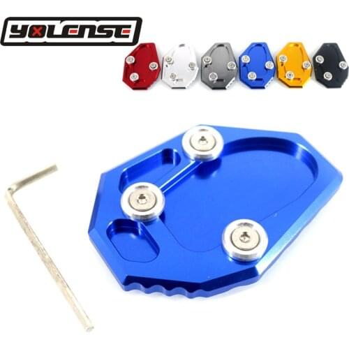 Motorcycle CNC Kickstand Foot Side Stand Extension Pad Support Plate Enlarge For YAMAHA YZF MT-07 MT07 FZ07 XJ6 XJ6N FZ6 FZ6R