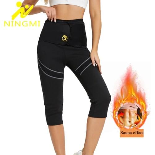 NINGMI Slimming Pants for Women Waist Trainer Sauna Belt Gym Legging Pant Body Shaper Tummy Control Panties Body Shapewear