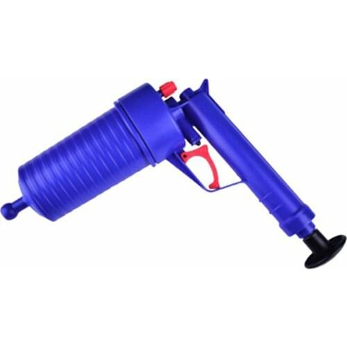 1 Set Bathroom Pipe Dredging Tool 4 Heads High Pressure Air Drain Plunger Gun Toilet Pipe Dredge Tool Pipe Blockage Suction