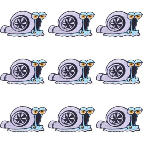 10Pcs/Set Cute Animal Snails Embroidered Patches For Clothing Iron On Cartoon Embroidery Patch For Clothes Appliques For T-shirt