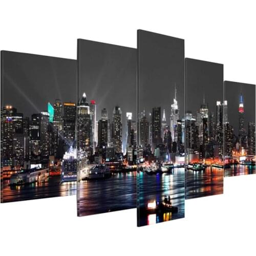 5 Pieces Of City Simple Decorative Painting, Fashion Decorative Painting, Wall Painting, Family Letter Prints. Picture practical