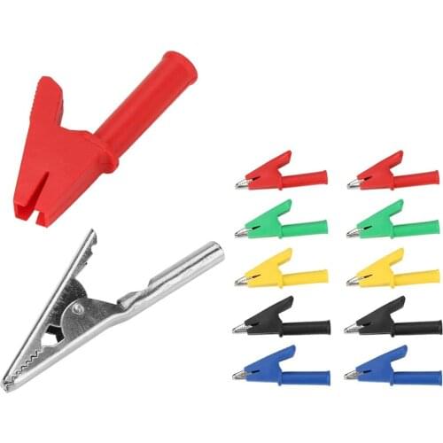 5PCS Battery Test Clip 55MM HV Alligator Clip For Banana Plug 4mm Multimeter Pen Cable Probes Crocodile Clip